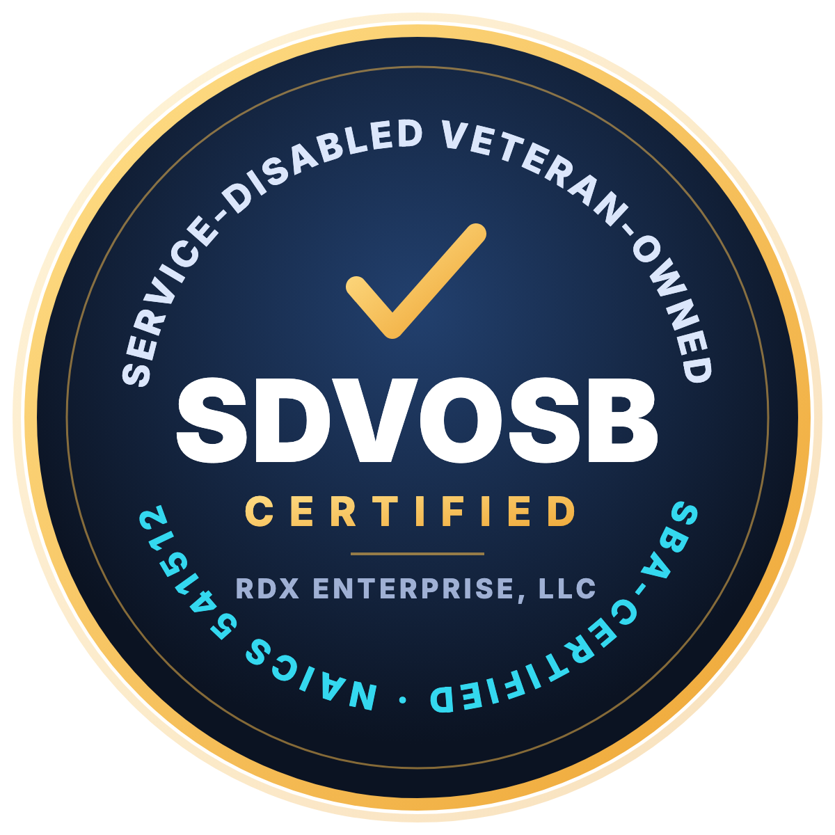 SDVOSB Certified — Service-Disabled Veteran-Owned Small Business, RDX Enterprise LLC