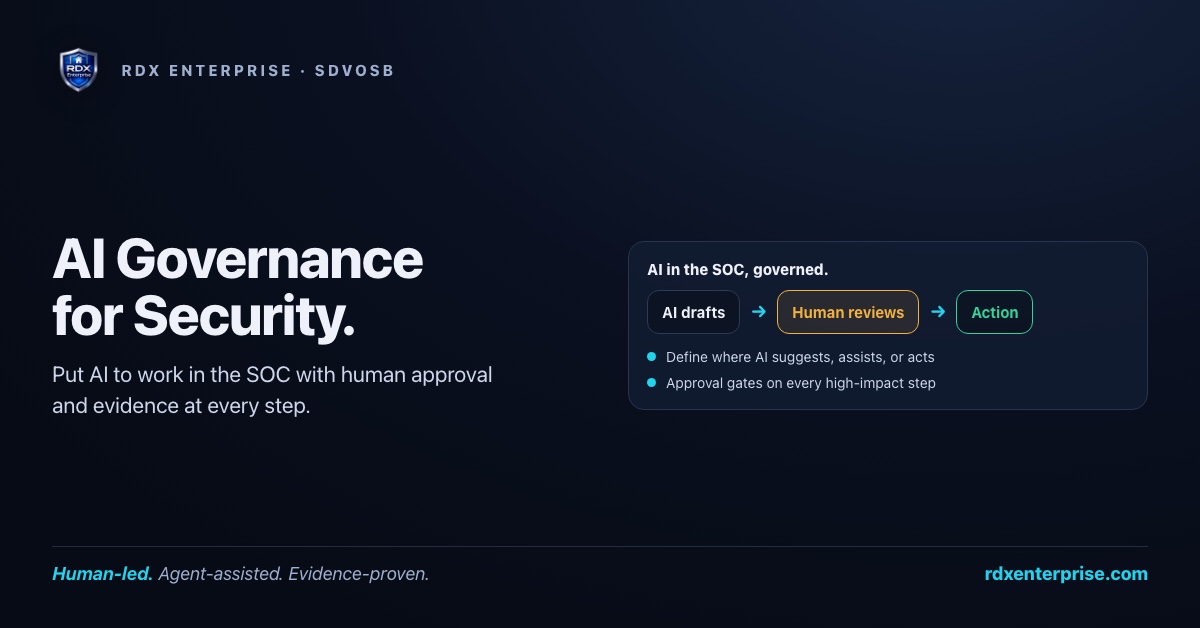 AI agent assisting SOC analysts with a human approval gate and an evidence trail